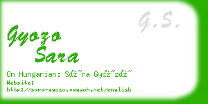 gyozo sara business card